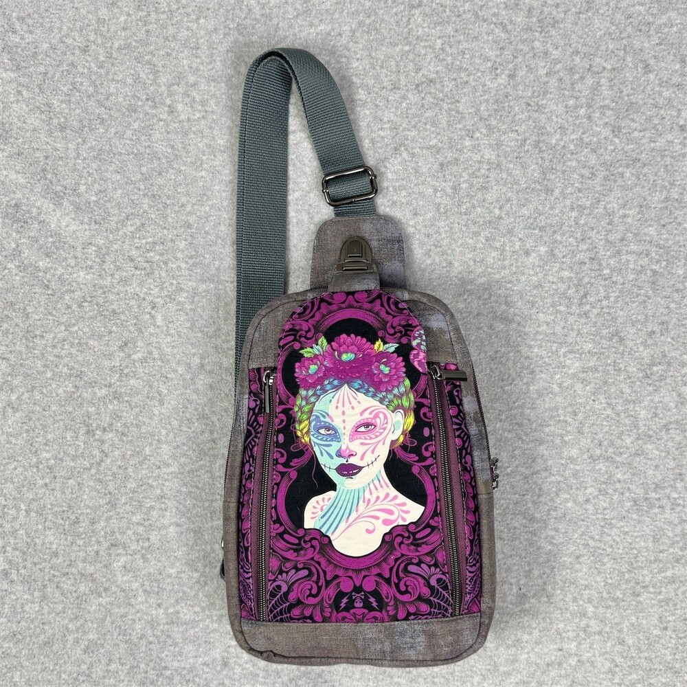 Tula Pink Sling Crossbody Bag Womens Small Purple De La Luna Adjustable